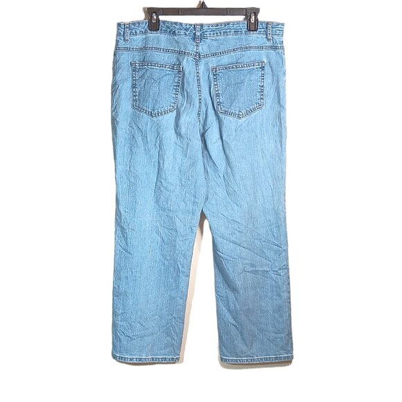 Kim Rogers Jeans Womens 16 Petite Light Wash High Rise Relaxed Fit Denim - Picture 2 of 5